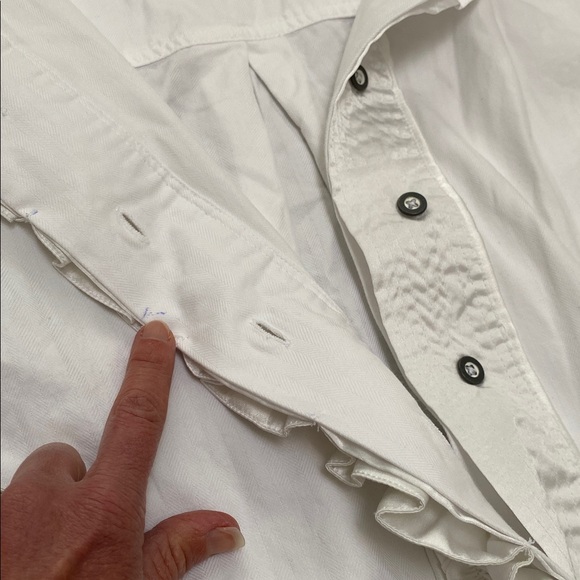 We The Free Free Night Moves long sleeve button down shirt, white, size M - Picture 15 of 15